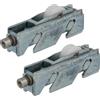 Amig - Rullo per finestra scorrevole - Set da 2 pezzi - Dimensioni 77 x 24 mm - Corpo metallico regolabile - Cuscinetto a rullini - Progettato per finestre scorrevoli - Zamak zincato - Mod. COR30