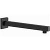 Drenky Braccio Doccia Nero, Parete 40 cm Soffione Acciaio Inox A2 V2A Fisso, Finitura Laccata Nero Opaco