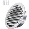 Qrity Griglia di Ventilazione Rotonda 70mm, Presa D'Aria Rotonda a Parete in Acciaio Inox, con Rete per Insetti, Griglia Circolare Incorporata, Griglia Resistente Griglia Resistente Alle Intemperie