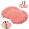 Zkaoai Tappetino Antiscivolo in Silicone, Piedi Scrubber per Doccia con Ventose,Tappetino Scrubber per Piedi,Massaggiatore Lavaggio del Piede per Doccia per Peeling,Massaggio Alla Schiena,Cura dei Piedi (A)