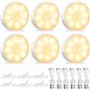 KEWUZY Luce Armadio con Sensore di Movimento, 6 Pezzi Luce Notturna LED Interna Ricaricabile USB, Sensore di Movimento per Luci, 8 LED 3 Modalità (Auto/On/Off) per Armadietto, Scale, Corridoi, Camera