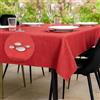 Flowen Tovaglia Natalizia Antimacchia Impermeabile Rosso 140x140 Made in Italy Tovaglie Copri Tavolo Natale Feste Interno Elegante Tavola Giardino Esterno Poliestere Idrorepellente