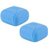 NUODWELL Portasapone quadrato da viaggio, impermeabile a prova di perdite, contenitore per piccole saponette, dotato di chiusura di sicurezza, portatile per uso domestico o esterni, 2 pezzi Blue