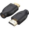 CABLEPELADO Adattatore Micro HDMI a HDMI Universale | 4K Ultra HD 1080p Full HD | Per Fotocamere, Portatili e Tablet