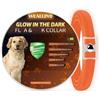 WEALLIN Si Illumina al Buio Collare Antipulci Cane, Collare Antiparassitario per Cani, Regolabile Impermeabile, 8 Mesi di Protezione per Cani di Piccola Taglia, Medio e Grande, Arancione(1 Pack)