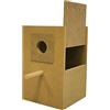 nestQ Nido per pappagalli inseparabili (Agapornis) con trucioli per il letto, casetta da allevamento in legno per uccelli, con ganci per gabbia, 28 x 18 x 18 cm (Verticale)