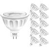 Boxlood MR16 LED 12V Bianco Freddo, Lampadine LED GU5.3, 500LM 6000K Equivalente alogeno da 50W, Non-Dimmerabile, Angolo del fascio di 40 °, Confezione da 10