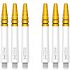 RED DRAGON Nitrotech - Steli per Freccette intermedi Bianchi e Dorati, 2 Set per Confezione (6 steli in Totale)