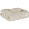 Madison Park - Coperta Trapuntata Luxe, Design con Cuciture damascate, Imbottitura in Cotone, Ultra Morbida, Accogliente Biancheria da Letto per Soggiorno, Divano, Letto, 152,4 x 182,9 cm, Bordo