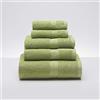 Sancarlos Aquarium- Set di asciugamani 5 pezzi, 100% cotone morbido, densità 450 g/m2, colore verde