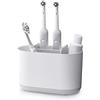 Joseph Joseph Duo Porta Spazzolini e Dentifricio da Bagno Compatibile con Spazzolino Elettrico e Tradizionale, Bianco, 4 Slot