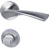 Alpertec In acciaio inox Alpertec Palma - R per porte del bagno WC pulsante set maniglia porta guarnizioni, 28029420