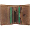 VISCONTI Portafoglio compatto di pelle ingrassata ARROW Blocco RFID 705 Olio Tan