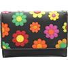 VISCONTI Portafoglio Flap Over da Donna in Pelle Collezione Daisy PARIS Blocco RFID DS81 Nero