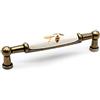 DOJA Barcelona | Maniglie Antiche | 2 Maniglie Vintage Rosa Autunno | 106*26*19mm | Pomolo Zinco Allluminio e Porcellana | Maniglie per Mobili Vintage, Credenza, Cassettiera, Mobili Antichi, Baule