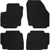 MOTOS M MOTOS Tappetini auto Velours Standard per auto compatibili con Ford Mondeo IV 2007-2014 - Standard, Tessuto, Nero tappetino auto - Provate un nuovo comfort di guida con un set di tappetini in vellut