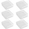 Roseyan 6Pcs Scatole Plastica con Coperchio Scatola Plastica Trasparente Quadrato Mini Piccole Contenitori Trasparenti Organizzatori per Perline Monete Spille Sicurezza Altri Oggetti Digioielli Artigianali