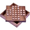 LOGOPLAY Solitario - gioco di pensiero - gioco di indovinelli - gioco di pazienza - gioco di logica in legno con palline, multicolore