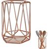 Premier Housewares Vertex-Portautensili Placcato Rame, 12 x 12 x 16 cm