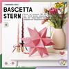 Folia 826/2020 - Set Bascetta, carta trasparente, 20 x 20 cm, 115 g/m², 32 fogli, diametro della stella fai da te ca. 30 cm, con istruzioni per il bricolage, colore: Rosa