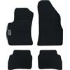 Rebeca Shop® Tappetini Auto nero compatibili per Doblo/Kit di Tappeti in Moquette su Misura (Set 2 Anteriori + 2 Posteriori) Ricamo logo Doblò