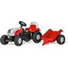 Rolly Toys Trattore a Pedali Kid Steyr 6190 CVT con Roll Bar e Rimorchio, Large, 01 251 0