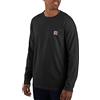 Carhartt, Pocket T-shirt a manica lunga Force®, Relaxed Fit Uomo, Nero, XXL