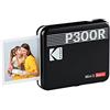 KODAK Mini 3 Retro 4PASS Stampante Fotografica Portatile (7.6x7.6cm) + 8 Fogli, Nero