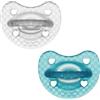 Chicco 2pz Ciuccio Luxe in Silicone 16-36m - Azzurro/Trasparente