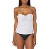 Catalina, Costume da Bagno Tankini a Fascia da Donna Standard Twist Front, Bianco, L