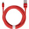 MOB - MOBILITY ON BOARD Cavo Lightning Usb Ricarica Iphone - Filo Caricatore - Certificato Apple - Lungo 2 Metri - Ricarica e Sincronizzazione Rapida - in Nylon Resistente - Ficti - Rosso - MOB