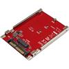 StarTech.com Adattatore da M.2 a U.2, Per SSD M.2 PCIe NVMe, Adattatore da unità PCIe M.2 a 2.5 U.2 (SFF-8639), Convertitore SSD M2, Rosso (U2M2E125)