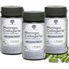 RedMoringa Collagene Marino e Acido Ialuronico con Rame, Zinco, Biotina, Vitamina A, B2, B3, C e Moringa Bio | Integratore per Pelle e le Articolazioni | Antirughe | Prodotto in Italia RedMoringa® (180 Capsule)