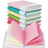 QUMENEY 6PCS Mini Taccuino Diario portatile Colori Candy Tascabile Piccoli blocchi per appunti da viaggio con custodia in pelle PU 10,5 x 8cm/ 4 x 3inch, 100 pagine (6 colori)