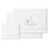 Interbaby Set 3 pezzi - Lenzuolo per carrozzina neonato - Giraffa Bicicleta bianco y grigio