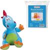 Glorex 04805-1K-Set Completo di Peluche, Drago Timo, Circa 23 cm, incl. 100 g di Cotone idrofilo, per lavori manuali e Coccole, Multicolore, 04805-1K