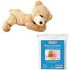 Glorex 04528-1K - Set Completo di Peluche da imbalsamare, Max l'orso Che Dorme, ca. 26 cm, incl. 100 g di Cotone idrofilo, per Creare Oggetti e Coccole