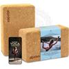ALPIDEX Blocchi Yoga Sughero Set 2 Pezzi 23x14x7,5 cm Mattoncino E-Book