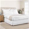 levinsohn Lux Hotel - Mantovana giroletto in Microfibra, Stile Sartoriale, Lunghezza 35,5 cm, per Letto Matrimoniale, Colore: Bianco