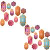 Beistle 22 lanterne di carta colorate e mandala ritagliati decorazioni per feste per notti arabe, multicolore 53580