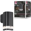 Paulmann 94718 Lampada per esterni lampada da parete Colum resistente all'acqua di mare IP44 80x112mm max.20W antracite alluminio senza lampadina GU10