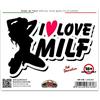 4R Quattroerre.it 6160 Adesivi Sticker I Love Milf, 10 x 12 cm