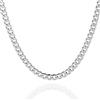 QUADRI - Elegante Collana in Argento 925 Catena 7 mm Modello Cubano Diamantata idea regalo per Uomo Donna - lunghezza 51 cm - Certificata Made in Itay