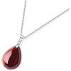GAVU Collana da Donna in Argento Placcato Oro Bianco con Ciondolo Lacrima di Pietre Semipreziose e Cristalli