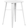 Flash Furniture Tavolo Quadrato per Interni ed Esterni, Metallo, Bianco, 93.98 x 65.405000000000001 x 15.24 cm