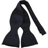 TigerTie Farfallino papillon 100% Seta da annodare - nero + scatola con le istruzioni
