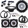 Generico Kit 6 Casse Altoparlanti Alpine per Fiat Grande Punto Kit Anteriore e Posteriore con Adattatori e Connettori Inclusi