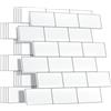 Yoillione Piastrelle Adesive Cucina, Bianco Paraschizzi Cucina Mattonelle Adesive Bagno, Mattonelle Decorative 3D per Parete, 30x30 cm, 5 Pezzi