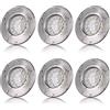 HYDONG Faretto a LED da incasso ultra piatto (3,5 W) 6000 K IP20 con 400 lumen di acciaio tondo per soggiorno e camera da letto (set di 4) Bianco