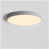 LFANH Lampadina Da Camera Da Letto LED Plafoniere 12 / 18W 3000K Lampada Da Soffitto Rotondo A Luce Calda Moderna Easy Da Installare Apparecchio Per Ufficio Soggiorno Corridoio,Grigio,30cm